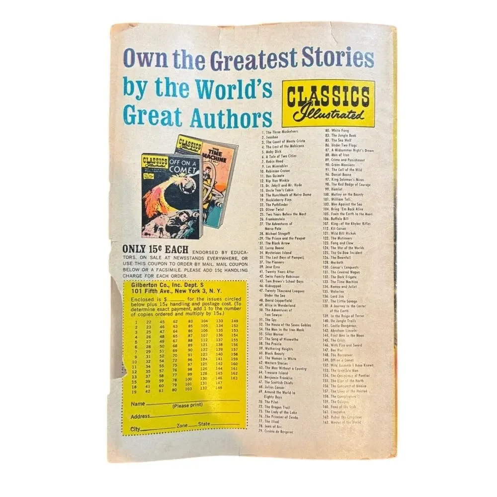 Vintage 1961 To the Stars! Magazine by Classics Illustrated, Special Issue 165A